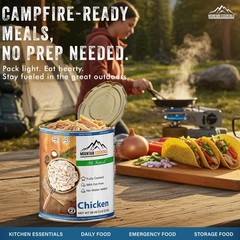 Fully Cooked Chicken 28 Oz – Canned White Meat for Daily Meals, Camping & Eme…
