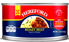 HereFord Roast Beef with Gravy Fully Cooked Ready to Serve 12 oz (Pack of 6)