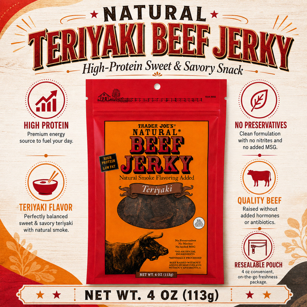 Trader Joe’s Natural Teriyaki Beef Jerky 4 oz