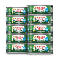 Wild Caught Chunk Light Tuna, 5 Ounce Cans, 10-Count – High Protein 100% Classic