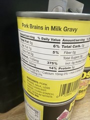 6 Cans Rose Pork Brains with Milk Gravy 7 Oz Can Pig Breakfast Eggs 12/26