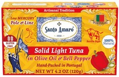 Santo Amaro 3 Flavor Variety Pole & Line Wild Tuna Fillets in Virgin Olive Oil