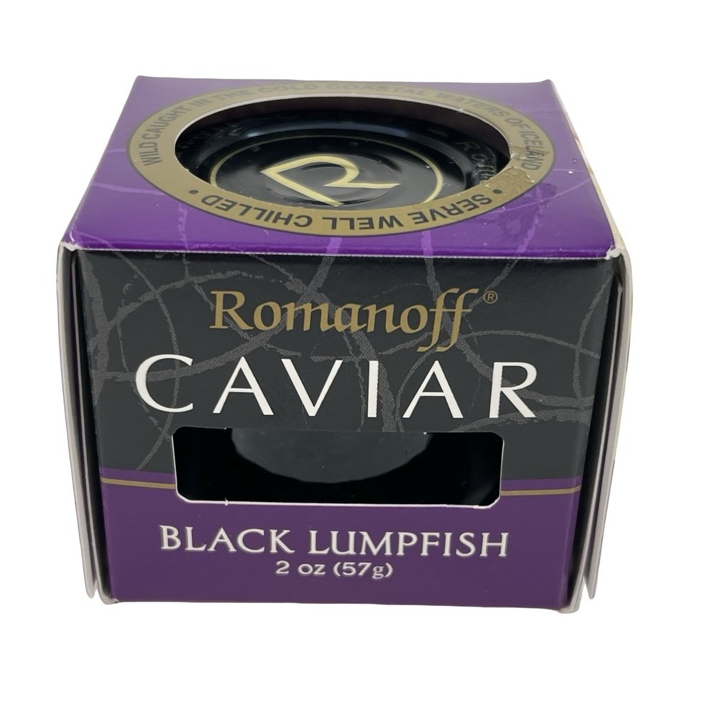 Romanoff Caviar Black Lumpfish 2 Ounce EXP 02/2027