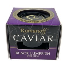 Romanoff Caviar Black Lumpfish 2 Ounce EXP 02/2027