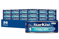 Chunk Light Tuna in Water, 12 – 5 Oz Cans (Pack of 3) – 36 Total Cans