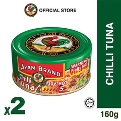 x2 Ayam Brand Fire Hot Chilli Tuna 160g Level 5 Spicy Canned Tuna HALAL Malaysia