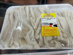 Salted Pork SLICED Fatback, 3 POUNDS Country Food , Soul Food, READ DESCRIPTION