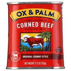 Ox & Palm Corned Beef original chunky Style in Tapered Can 11.5 oz can.