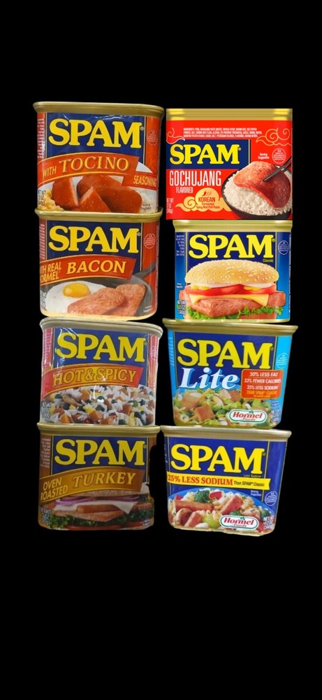 Spam Luncheon Meat 8 Variety Pack 12ozx8