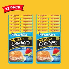 Bulk Chicken Creations Salad Pouches, 2.6 oz Each, Gluten-Free & Ready-to-Eat