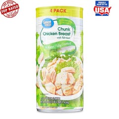 Canned Chunk Chicken Breast Protein Packed Ready To Eat Meal Prep 4 Pack New
