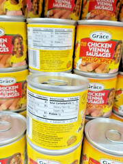 Grace Vienna Sausage Hot and Spicy and regular 4.6 oz cans (Pack of 12)