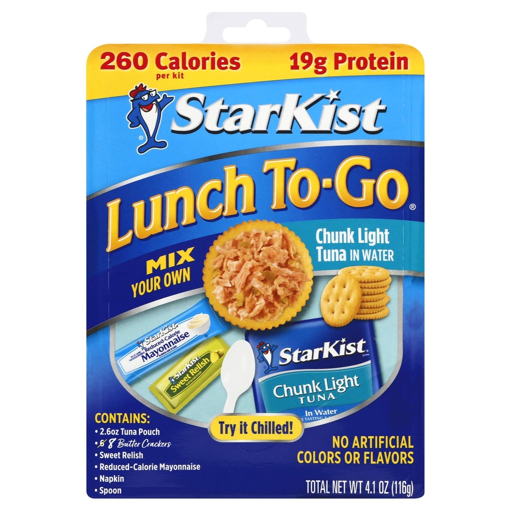 Lunch To-Go Chunk Light Mix Your Own Tuna Salad, 4.1 Ounce Kit, 12 Pack