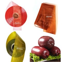 5/3/1Mx85mm Width Plastic Sausage Casings Brown for Salami Shell Maker Inedible