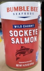 Delicious WILD CAUGHT Bumble Bee SOCKEYE Salmon, 14.75OZ(PACK 5)best By 07/2027