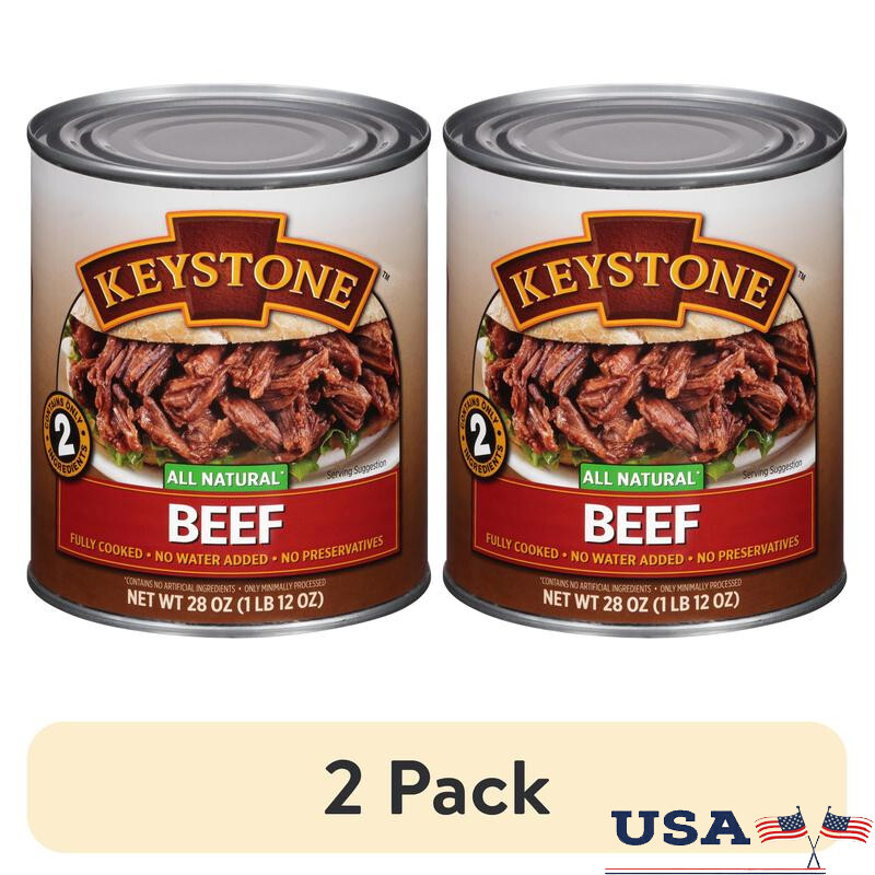 All Natural Beef 28 Oz 2 Pack Fully Cooked No Preservatives Meal Prep Ready New