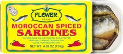 Flower Brand Spiced Sardines (Olive Oil) 4.38 oz, Wild-Caught from Morocco, H…