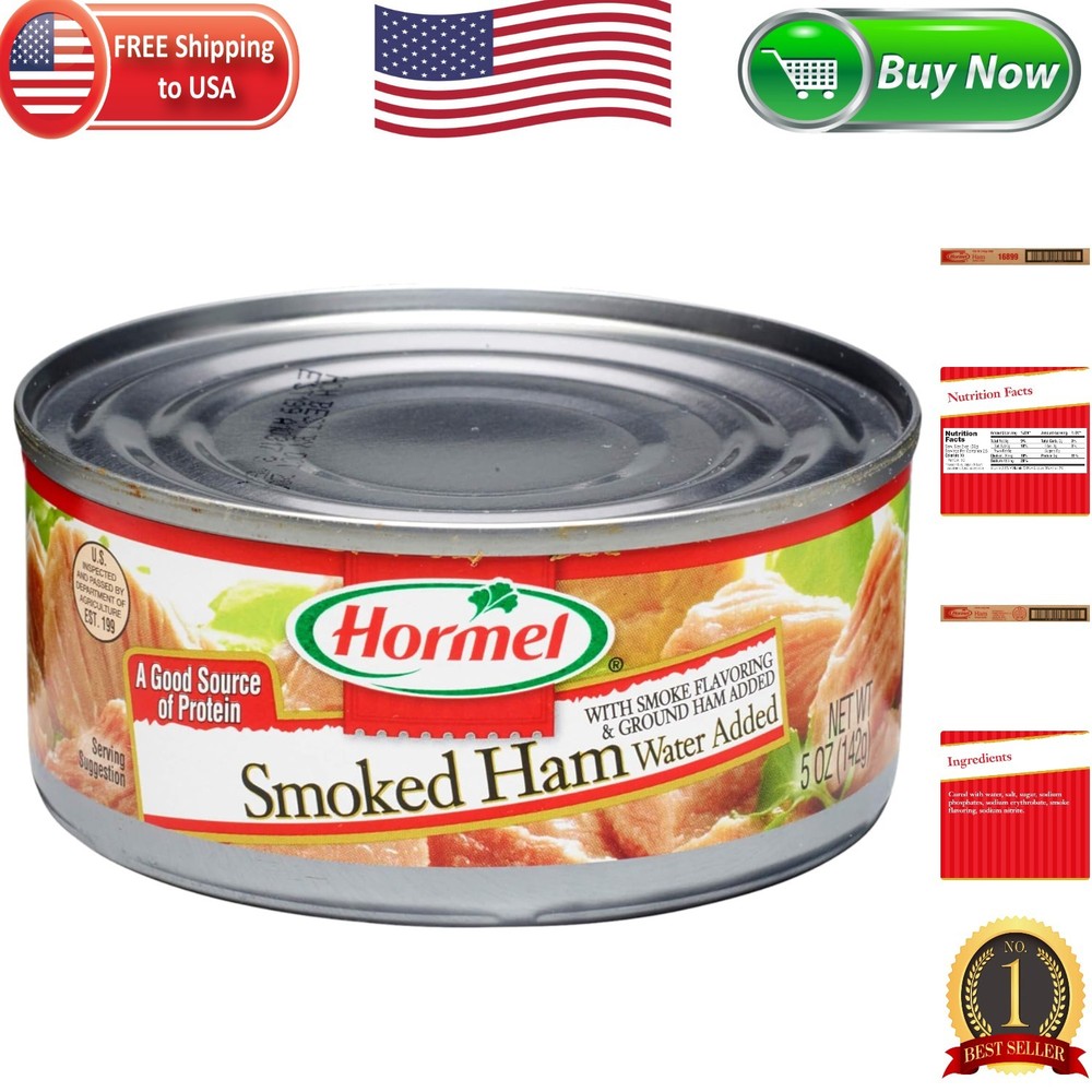 High-Protein Smoked Ham – 5 Oz Canned Pack of 12: Perfect for Quick Meals