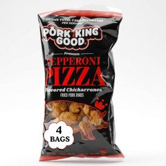 Pepperoni Pizza Pork Rinds Chicharrones 4 Pack Keto Snacks
