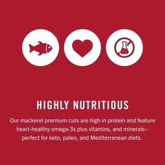 Fresh Skinless Boneless Wild Caught Mackerel Fillets in Olive Oil 4-Pack 4.05 oz