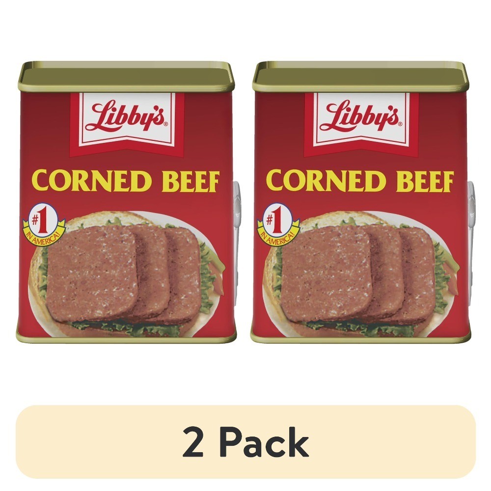 Canned Corned Beef 12 oz Two Pack High Protein 14g Per Serving Meat Tin