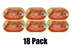 (6 pack) MW Polar Smoked Boneless Herring Kipper Snacks, 3.53 oz Can