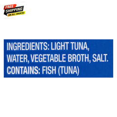 (2 Pack) Chunk Light Tuna in Water, 4Lb 2.5Oz Can ✌️👍