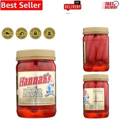 Single Serving 16oz Jar of Spicy Pickled Sausages – Tangy Goodness