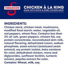 Swanson Canned Chicken a la King 10.5 oz – 12 Cans Bulk Pack for Meal Prep