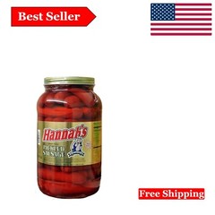 Spicy Hot Pickled Sausage 39 Count in Gallon Jar – 4lb Pack – US Gourmet Snack