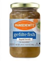 Manischewitz Gefilte Fish in LIQUID Broth (Non-Jelled) 24 Oz. (1 Jar)