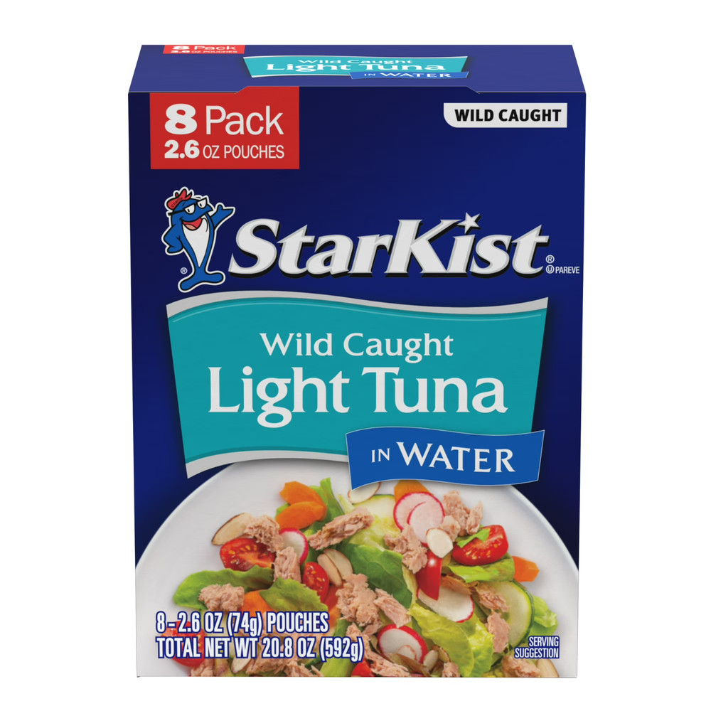 StarKist Chunk Light Tuna in Water , 2.6 oz Pouch ,8 Pack…
