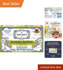 High-Protein Canned Sardines in Pure Olive Oil – 12-Pack, Sustainably Sourced