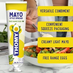 Thomy Mayonnaise 6oz 2-Pack – Original German Mayo in Convenient Squeeze Tube…