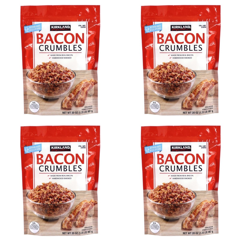 4 Packs Kirkland Signature Bacon Crumbles 20 oz Each Pack