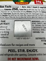 Mediterranean Tuna Bean Salad, 7.76 oz Bowls Pack of 6, Ready to Eat 2028