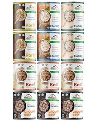 12 Cans- MOUNTAIN ESSENTIALS All Natural Fully Cooked Variety Pack Meat 28oz Can