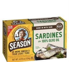 20 Packs Season 4.375oz Sardines in Olive Oil Kosher Free Shipping