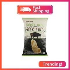 Southern Recipe Small Batch Pork Rinds, Spicy Dill, No Artificial Colors, 0g Tra