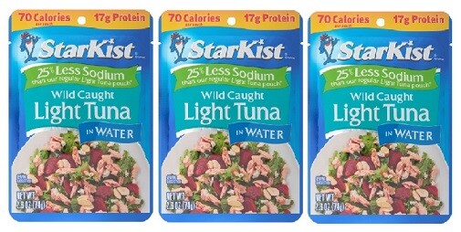 StarKist Chunk Reduced Sodium Light Tuna in Water Pouch 3 Pack