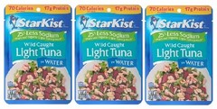 StarKist Chunk Reduced Sodium Light Tuna in Water Pouch 3 Pack
