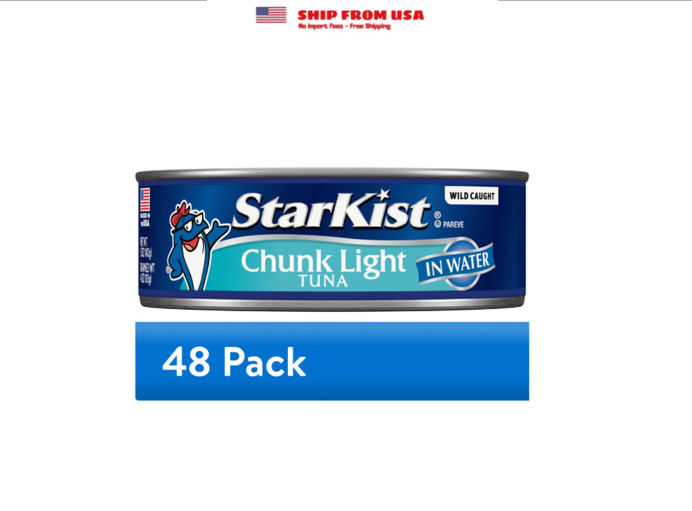 (48 pack) StarKist Chunk Light Tuna in Water, Wild Caught, 20g Protein, 5 oz Can
