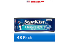 (48 pack) StarKist Chunk Light Tuna in Water, Wild Caught, 20g Protein, 5 oz Can