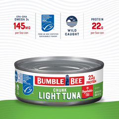 Chunk Light Tuna in Oil, 5 Oz Cans (Pack of 24) – Wild Caught Skipjack Tuna – 22
