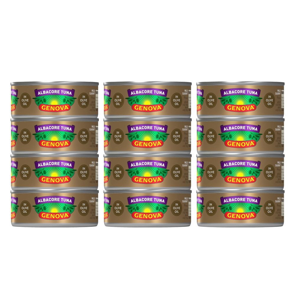 Premium Albacore Tuna in Olive Oil, 5 Ounce Cans (Pack of 12), Wild Caught Canne