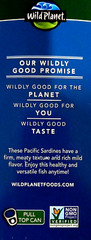 Wild Planet WILD PACIFIC SARDINES 6 x 4.4 oz cans in Extra Virgin Olive Oil
