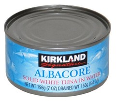 Kirkland Albacore Solid White Tuna in Water – 8 Cans (Total Net Weight 3.5lbs)