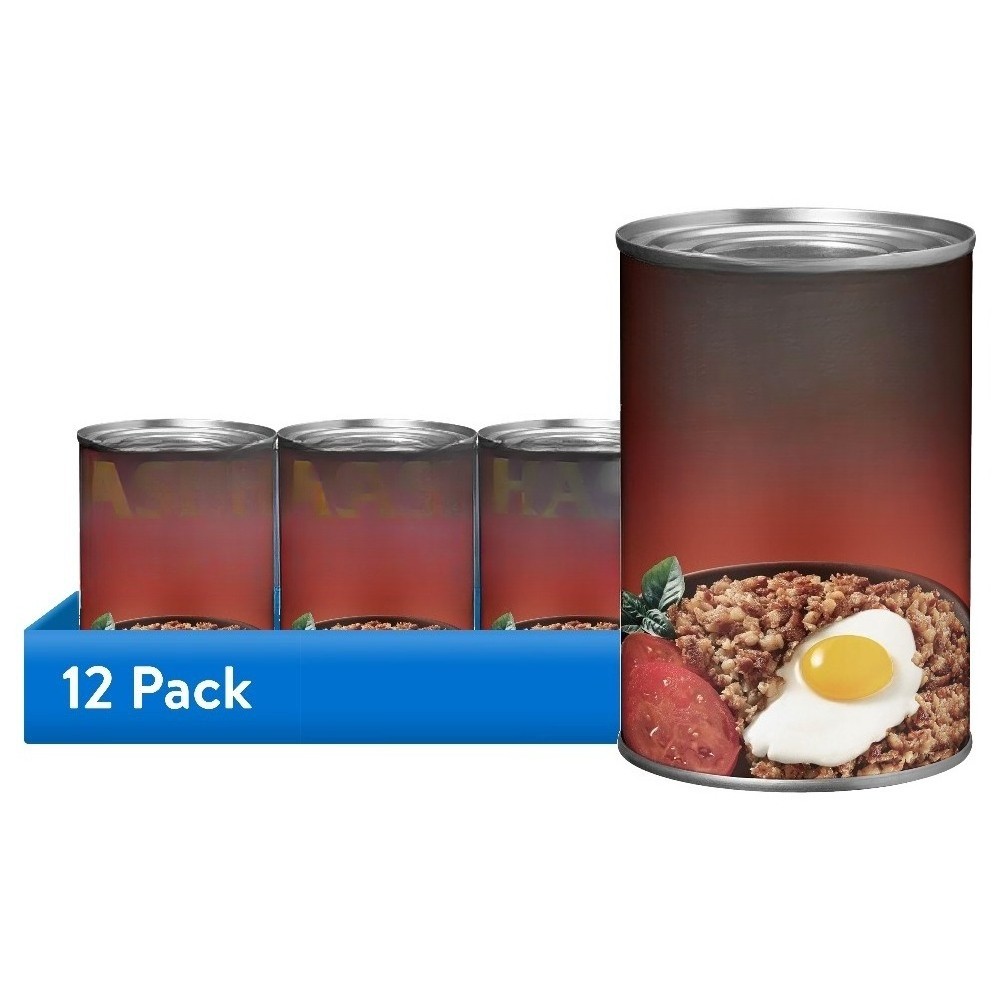 (12 pack) Beef Hash, 37g Protein Per Serving, Canned Food, 15 oz.