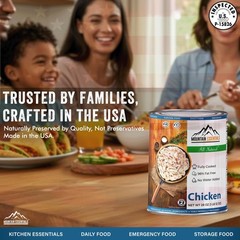 Fully Cooked Chicken 28 Oz – Canned White Meat for Daily Meals, Camping & Eme…