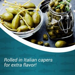 Anchovies Fillets in Olive Oil – Anchovy Fillets Rolled in Capers (3.18Oz, 3-…